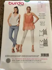 BURDA #6404 - LADIES CUTE & EASY TWO STYLE SUMMER TOP-BLOUSE PATTERN 6-16 FF