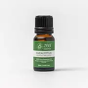 Zea Essentials Eucalyptus 100% Pure Essential Oil 10 ml – Refreshing Aromatherapy Oil for Respiratory Health & Healing – Antibacterial, Antiviral & Antiseptic for Cold Relief & Air Purification