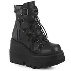 Pleaser Demonia Lace-Up Ankle Boots Back Metal Zipper Adult Women Shaker/60