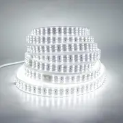 [KISUFU] Flexible LED Strip Lights 2 m, AC 220 V IP67 Waterproof 3014 SMD 276 LEDs/m Rope Light, LED Strip with Mains Plug for Switching Plug, Kitchen, Stairway, Home, Car, Bar, Christmas, Party Decoration