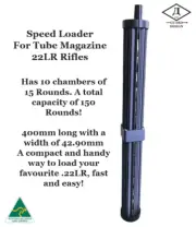 Guard Design: 22LR Tube Magazine Full Size Speed Loader, 150Rnd with 15 per tube