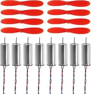 2 Sets 716 Coreless Motor 3.7V 7x16mm Motor 19000KV 45000 RPM Brushed Motors with 55mm CW CCW Propeller Compatible with FPV RC Quadcopter