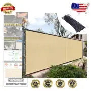 Elegant Beige 5' x 49' Privacy Netting with Grommets - Quick Installation