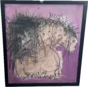 Original Painting By Puerto Rican Surfer Artist Mauro Diaz- Abstract Contemp Art