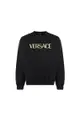 Versace Cotton Logo Sweatshirt - VERSACE - Black