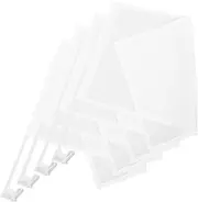 ifundom 4pcs Car Decoration Flag Car White Flag with Pole Paintable Blank Banners Plastic White