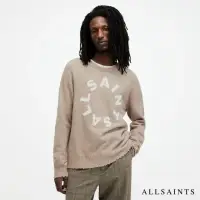 在飛比找momo購物網優惠-【ALLSAINTS】TIAGO 寬鬆仿舊羊毛LOGO不收邊