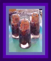 ORGONE AMETHYST TOWER BUSTER, Orgone TB With 3 Copper Coils, Crystal TB, EMF