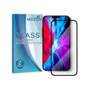 2 Pack MEZON Apple iPhone 12 Mini (5.4") Full Cover Tempered Glass Screen Protectors