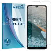 [3 Pack] Nokia C21 Plus Ultra Clear Screen Protector Film by MEZON – Case Friendly, Shock Absorption (Nokia C21 Plus, Clear)