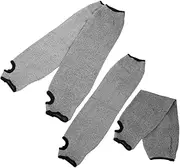 [CLISPEED] 4 Pcs Cut Resistant Arm Sleeves Breathable Protection for Men and Women with Thumb Hole Design for Glass Cutting and Metalworking Compression Sleeve for Arm Covers