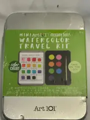 Art 101 Mini Travel Watercolor Travel Kit&Paint Brush Creative Tools-BRAND NEW-