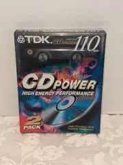 TDK 110 CD Power Cassette Tapes High Energy Performance High Precision 2-Pack