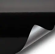 VViViD Black High Gloss Realistic Paint-Like Microfinish Vinyl Wrap Roll XPO Air Release Technology (15ft x 5ft)