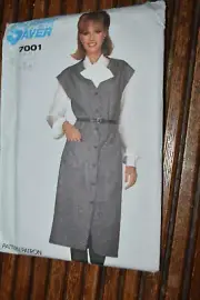 SIMPLICITY 7001 Pattern Misses Easy To Sew Jumper Sz 16 18 20 Uncut