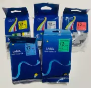 5 Pack of Laminated Printer Label Tape For Brother P-Touch TZ TZE-231 12mm