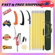 Pole Pruner Saws for Tree Trimming - 7.3-30 ft Manual Pole Saw, Sharp Blade and