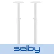 RAXX SSU68 Universal Height Adjustable Speaker Stands Pair White