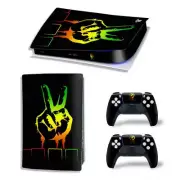 Vinyl Peace Design Skin Decal Sticker for PS5 Console Controllers - Disk Version