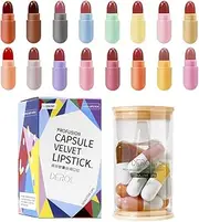 16 Pcs Lipstick Sets, Red Lipstick, Cute Capsule Matte Lipstick Set, Velvet, Lipsticks for Women Long Lasting, Nude Lipstick, Makeup Set Multicolor25 GZ015