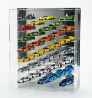 Display Case for Hot Wheels with Lights and Acrylic Cover 1/64 Display Case 4...