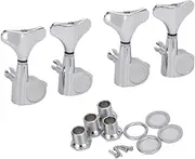 COOPHYA Tuning Pegs for Bass Guitar 4r Bass Tuners Zinc Alloy Silver Essential Accessory