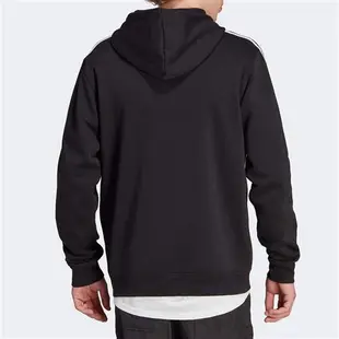 Adidas 3-Stripes Hoodie 男 黑 刷毛 保暖 連帽 外套 IM2088