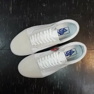 VANS Old Skool 白色 藍線 藍色 白藍 全白 帆布 麂皮 基本款 板鞋