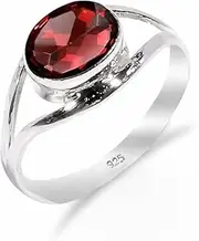 [HIMALYA QUARTZ] Ring Sterling Silver 925 Women, Ring With Stone 100% Natural Solitaire Ring 925 Sterling Silver Handmade Ring Men Vintage Ring RB-01-P