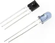 SEWACC 5 Pack Hs0038b Ir Receiver Tsal6200 Emitter Module 2.7-5.5v 38khz 45° Angle 18-20m Range