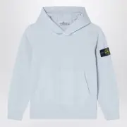[Stone Island] Blue cotton hoodie 8 Y Light blue