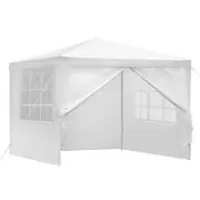 Instahut Gazebo 3x3m Outdoor Marquee Side Wall Party Wedding Tent Camping White 4 Panel