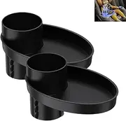 Car Seat Snack Tray,Portable Multifunctional Cup Holder Travel Tray,Storage Tray for Kids Car Seat, Car Stroller Accessories, Car Seat Cup Holder Attachment (A,2PCS)