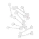 10Pcs Body Piercing Jewelry Eyebrow Navel Belly Tongue Lip