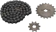 420 19T Front Engine Sprockets 10 Tooth Rear Sprocket Steel 420 Chain Kit Off Road ATVs