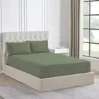 Ddecor Home 1500 Thread count Premium Cotton Blend Sage Queen Combo Set by Ddeco