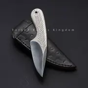 Rare!! Custom Handmade D2 tool Steel Alore Knife Full tang Fixed Blade Skinning