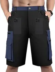 [IMDCGYY] Mens Hiking Cargo Shorts,11 Multi-Pockets Quick Dry Lightweight Outdoor Shorts for Travel Tactical Camping Casual