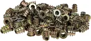 Homoyoyo 100pcs Wood Inserts for Furniture Tapered Threaded Nuts Installation for Solid Wood Projects