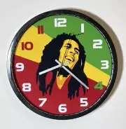 Bob Marley face Logo Battery Wall Clock