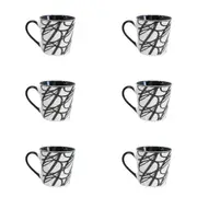 6x LVD Ceramic Tea/Coffee Mug Stonehouse Home/Kitchen Drinkware 9.5cm Assorted