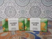 BATH BODY WORKS CUCUMBER MELON 5 OZ CLEANSING BAR SOAP SET OF 2