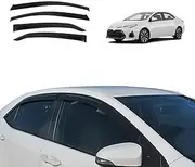 OAD4X4 Weathershields Compatible with Toyota Corolla Sedan 2013-2019, Weather Shields Window Visors Wind Deflectors Sun Rain Guard 4PCS Set