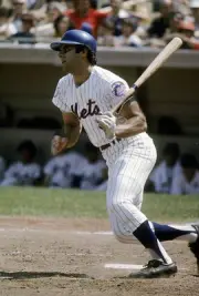 Infielder Catcher Joe Torre New York Mets swings and watches the - 1976 Photo