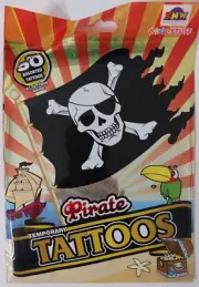 63 PIRATE TEMPORARY TATTOOS COLOURFUL TNW COOL STUFF KIDS TEEN ADULT FUN