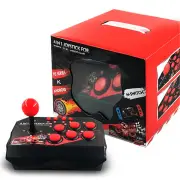 DATA FROG 4-in-1 Wired Arcade Joystick Gamepad Support Turbo Mode Fighting Stick Game Controller USB Wired Rocker Suppor