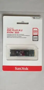 SanDisk SSD Plus M.2 NVMe SSD PCIe Gen 3.0 250GB Internal Solid State Drive