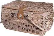 Avanti 4 Person Hampton Stripe Pattern Lining Picnic Basket, 47 x 31 x 28 cm Size