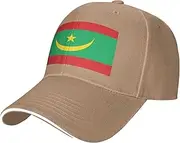 [SSIULUS] Flag of Mauritania Casquette Cap Hats,Trucker,Baseball Cap with Snapback,Perfect for Summer,Golf