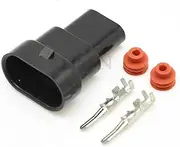 2P Female Male DJ9005 9005 Headlight Wiring Connector Square Light Fog Lamp Socket(Green1)